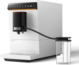 Кофемашина Trouver Virtuoso 10 Pro White мощность 1470W, давление насоса 19 Бар, цветной светодиодный сенсорный интерфейс с 8 вариантами меню, емкость резервуара для воды 1.5л, емкость для хранения зерна 150г, три уровня выбора концентрации, три уровня р