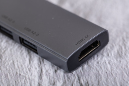 USB концентратор CABLETIME HB02G (CT-HBP2-AG7) ECO 7-в-1, 4K@30Hz, 5Gbps, USB-C HUB - Gray