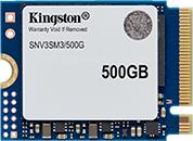 Твердотельный накопитель Kingston SSD 500GB NV3 M.2 2230 NVMe Gen4x4 R5000/W3000MB/s 3D NAND MTBF 2M 160TBW Retail 1 Year Warrаnty SNV3SM3/500G