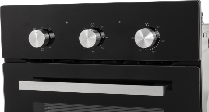 Духовой шкаф электрический LEX EDM 4570 BL,  53л,  дверца с 2 стеклами,  стекло черное