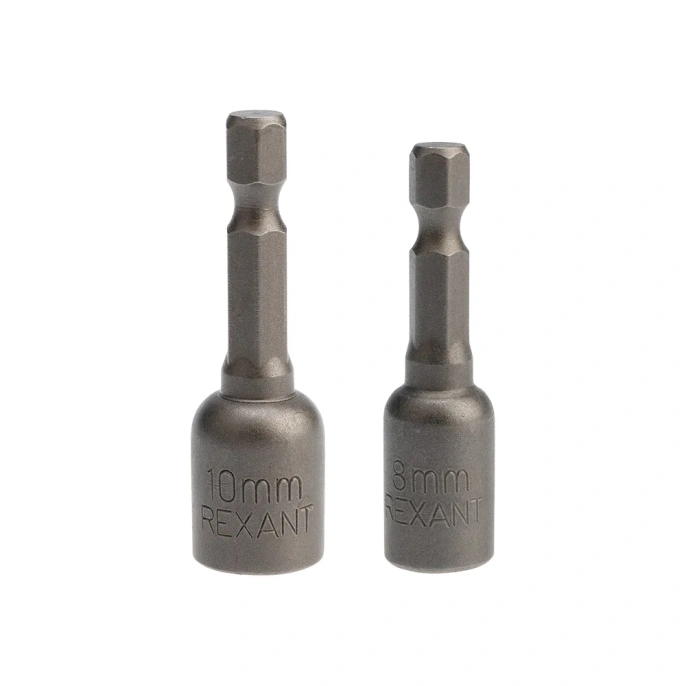 Ключ-насадка магнитная 8x48 мм + 10x48 мм, 1/4" 2 шт. KRANZ KR-92-0402-2