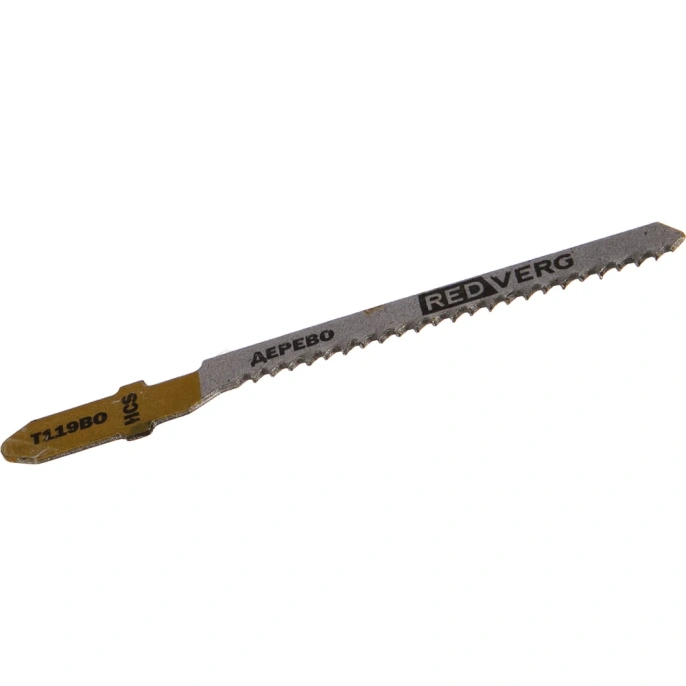Пилка для лобзика по дереву, ДСП T119BO криволинейный рез, HCS 2 шт. REDVERG 6623539