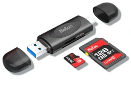 Картридер Netac WK14 NT09WK14-30BK USB3.2 SD, SDHC, SDXC, microSD, microSDHC, microSDXC, USB Type-A/USB Type-С, Черный