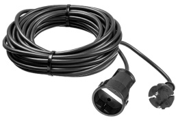 Удлинитель силовой Зубр 55023-30, розеток 1шт, 2x0.75 кв.мм, 10A, 30м, ПВС, без катушки, черный