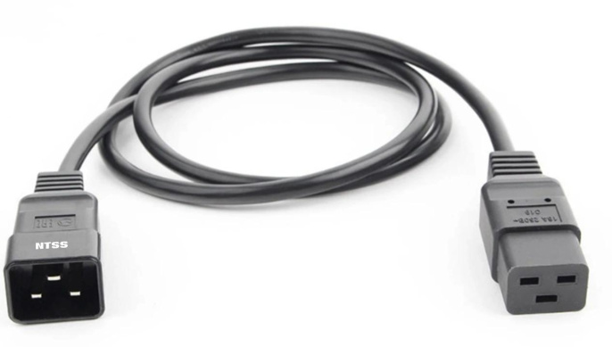 Шнур питания NTSS (NTSS-PC19201) C19-C20 проводник.:3x1мм2 1.8м 220/250В 10А черный