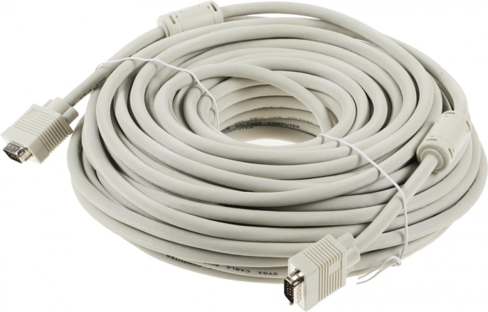 NONAME Кабель DB15 m DB15 m 30м CABLE30 феррит.кольца белый