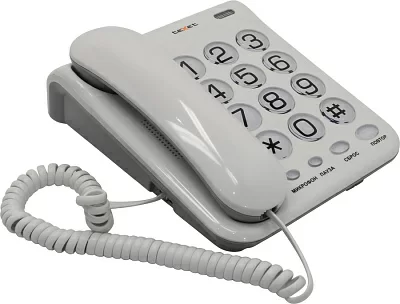 Телефон проводной Texet TX-262 Light Grey светло-серый