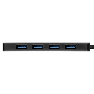USB-Хаб (концентратор) ExeGate DUB-4CP/1 EX293986RUS (кабель-адаптер USB Type C -- 4xUSB3.0, Plug&Play, черный)