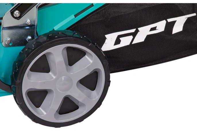 Газонокосилка бензиновая GPT GLM-Т5136SR роторная газонокосилка, самоходная, бензиновый двигатель, 3600 Вт, 5 л.с., ширина скашивания: 51 см 60 л