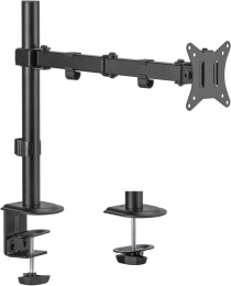 Кронштейн для мониторов Cactus CS-VM-D32-BK, до 32", до 9кг, настольный, поворот и наклон, черный
