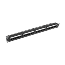 Rexant 02-0031 Панель коммутационная с кабельным органайзером 19", 1U, 24 порта, UTP, RJ-45, CAT 5e