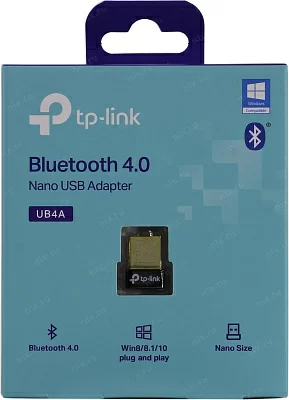 Bluetooth Сетевой USB-адаптер TP-Link UB4A (USB 2.0 Type-A, Bluetooth 4.0, цвет черный)