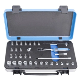 Набор торцевых головок 1/4" Unior 33 предмета в металлическом кейсе 3838909151519