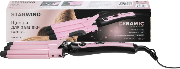 Щипцы для завивки StarWind SHC7015,  черный