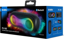 Колонка портативная SVEN PS-165 черный (16Вт, USB, Bluetooth, питание от USB/аккумулятора) (SV-022372)