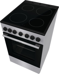 Электрическая плита Gorenje GEC5B20SG,  стеклокерамика,  инфракрасная,  без крышки,  серебристый