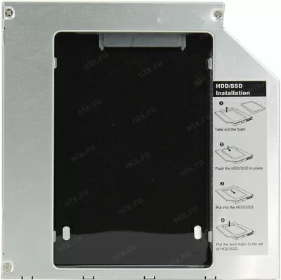 Переходник Optibay AgeStar SSMR2S для установки в ноутбук/моноблок SSD/HDD SATA вместо DVD-привода (12,5mm) SSMR2S