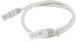Патч-корд PREMIER PP6U-0.5M литой (molded), UTP, кат.6, 0.5м, 4 пары, 24AWG,  алюминий омедненный,  многожильный,  серый