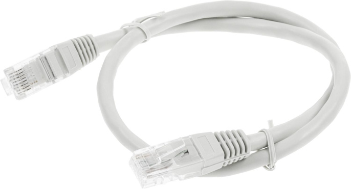 Патч-корд PREMIER PP6U-0.5M литой (molded), UTP, кат.6, 0.5м, 4 пары, 24AWG,  алюминий омедненный,  многожильный,  серый