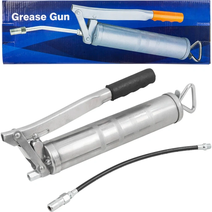 Шприц ручной Forsage для нагнетания густой смазки с гибким шлангом объем 450мл, длина шланга 300мм F-20450 59309