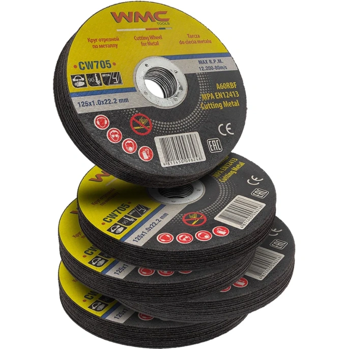 Круг отрезной WMC TOOLS 125x1.0x22.2 мм, 50 шт WMC-CW705 (59691)