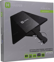 Антенна телевизионная Harper ADVB-2128 30дБ активная черный