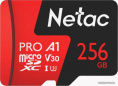 Флеш карта microSDXC 256GB Netac NT02P500PRO-256G-S P500 Extreme Pro A1 w/o adapter
