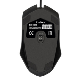 Exegate EX264096RUS Мышь Exegate SH-9025 black, optical, 3btn/scroll, 1000dpi, USB , Color box