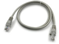 Патч-корд KINGPRICE KP-PC-c5e-1m-g литой (molded), UTP, кат.5E, 1м, 4 пары, 26AWG,  алюминий омедненный,  многожильный,  серый