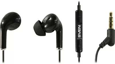 Внутриканальные наушники с микрофоном SVEN E-282M, черный, пульт SV-021313