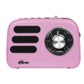 RITMIX RPR-033 PINK {Радиоприёмник порт 3хдиапазонный FM/AM/SW, Bluetooth v.5.3, воспр. с USB и с карт памяти micro SD до 32Gb , динамик 52мм 5 Вт 4 Ом}