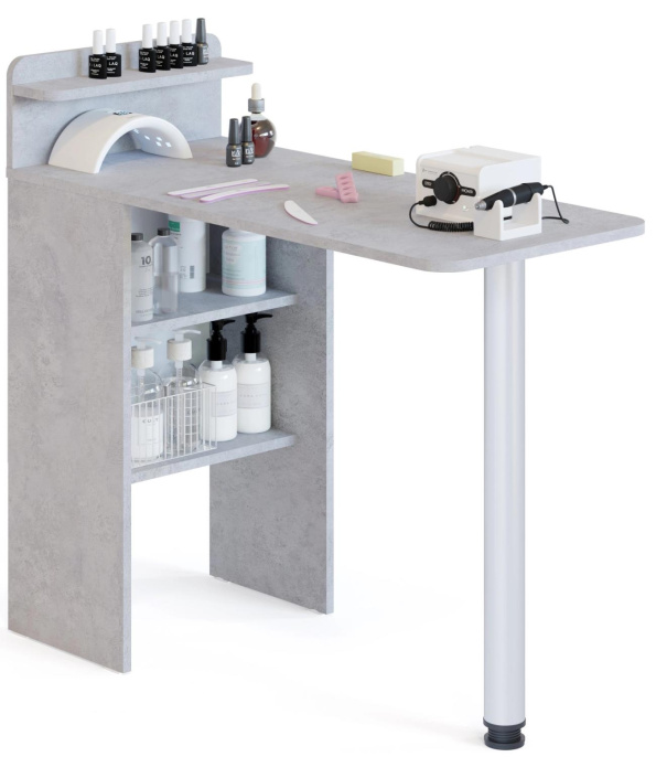 Стол для компьютера Сокол СП-19 складн. столешница ЛДСП бетон каркас хром 00-00015992