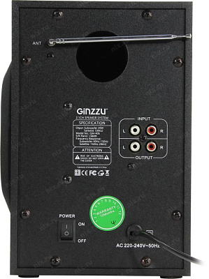 Колонки GM-406 GINZZU 2.1, 40W/BT/USB/SD/FM/ДУ (с Bluetooth)