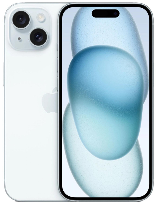 6.1" Смартфон Apple iPhone 15 128Gb, A3090, NFC, OLED, 60Гц, голубой