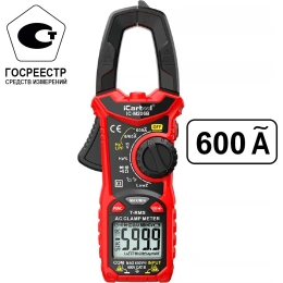 Токовые клещи переменного тока iCarTool 600 A c мультиметром, TRMS IC-M206B