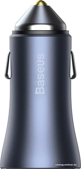 Автомобильное зарядное Baseus TZCCJD-0G Golden Contactor Pro Dual Quick Charger Car Charger Type-С + USB 40W кабель USB-Type-C 5A 1m , Выходы: Type-C - 20W, USB - 20W, Dark