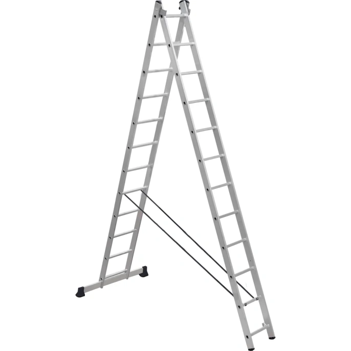 Алюминиевая лестница Scala двухсекционная универсальная 2х12 ступеней. Серия Sc 2012 SC2012