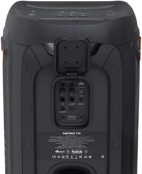 Музыкальный центр JBL Partybox 310, 240Вт, с караоке, Bluetooth, USB, черный,