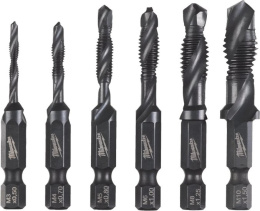 Набор сверл Milwaukee 4932498267 6шт комбинированные сверла, приемник: шестигранник 1/4", тип резьбы: метрическая ISO-резьба DIN 13, размер винта: М3, М4, М5, М6, М8, М10, подходит для сверления отверстий в пластике, листовой стали и нелегированных матер