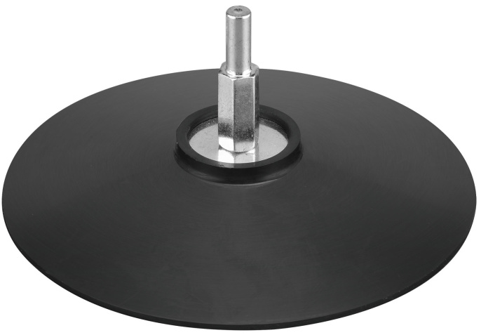 Тарелка опорная P.I.T. APLS17-115B для дрели, Ø115мм, хвостовик 6 мм, прижимная шайба, PVC