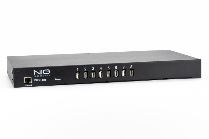 Сетевой концентратор USB NIO-EUSB 8EP USB/IP хаб на 8 портов с 1 блоком питания