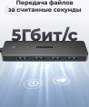 USB-хаб Ugreen CM219 25851 подключение по USB-A, 4 x USB-A, корпус пластик