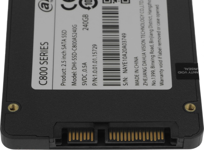 SSD накопитель Dahua C800A 240ГБ, 2.5", SATA III, SATA [dhi-ssd-c800as240g]