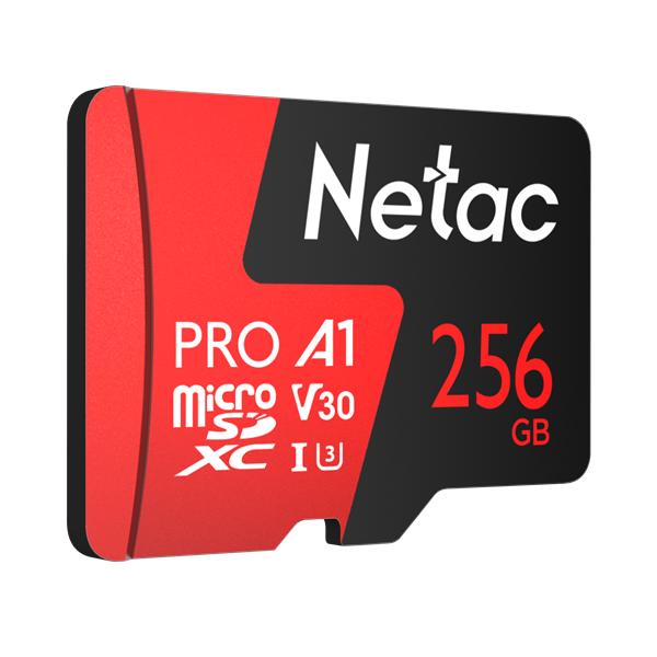Носитель информации Netac P500 Extreme PRO 256GB MicroSDXC V30/A1/C10 up to 100MB/s, retail pack card only