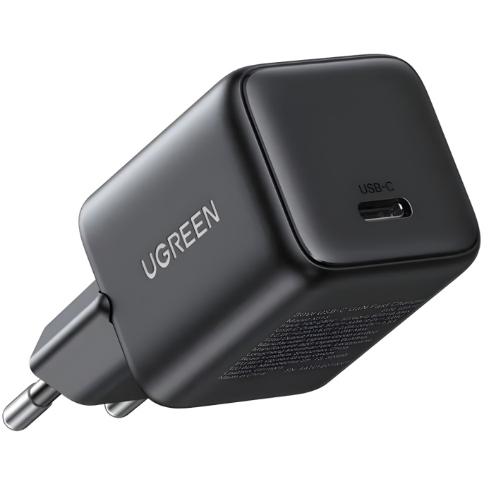 Сетевое зарядное устройство UGREEN X513 55531 30W USB-C GaN Fast Charger EU. Цвет: серый 55531_