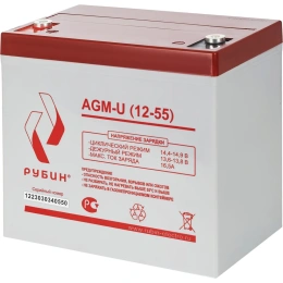 Аккумулятор АКБ 12-55 Ач Рубин РЭ-АКБ1255