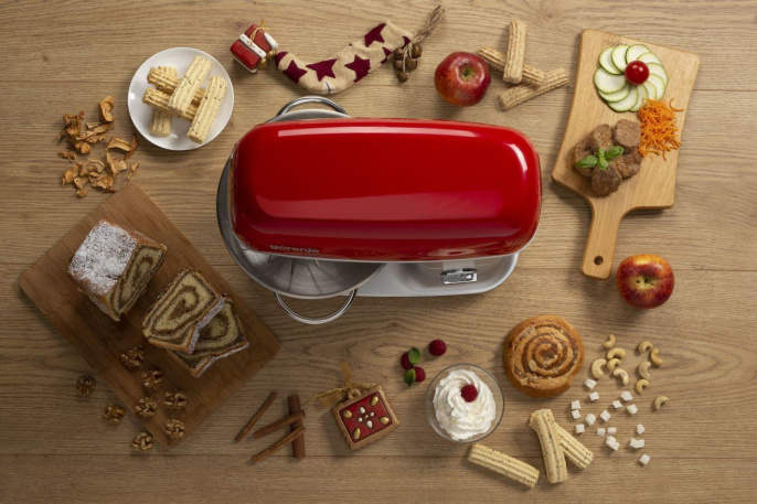 Кухонная машина Gorenje MMC1000RLR,  красный / серый