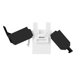 Модуль-вставка Keystone Jack RJ-45 ExeGate KJ-8P8C-U-C6-180-TL (Кат.6, неэкранированная, 180 градусов, IDC Toolless (без инструмента)) EX297342RUS