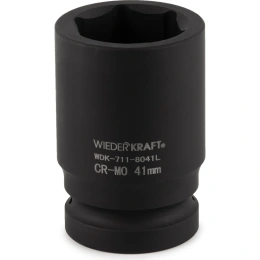 Головка торцевая ударная глубокая 6-гранная (41 мм; 1") WIEDERKRAFT WDK-711-8041L