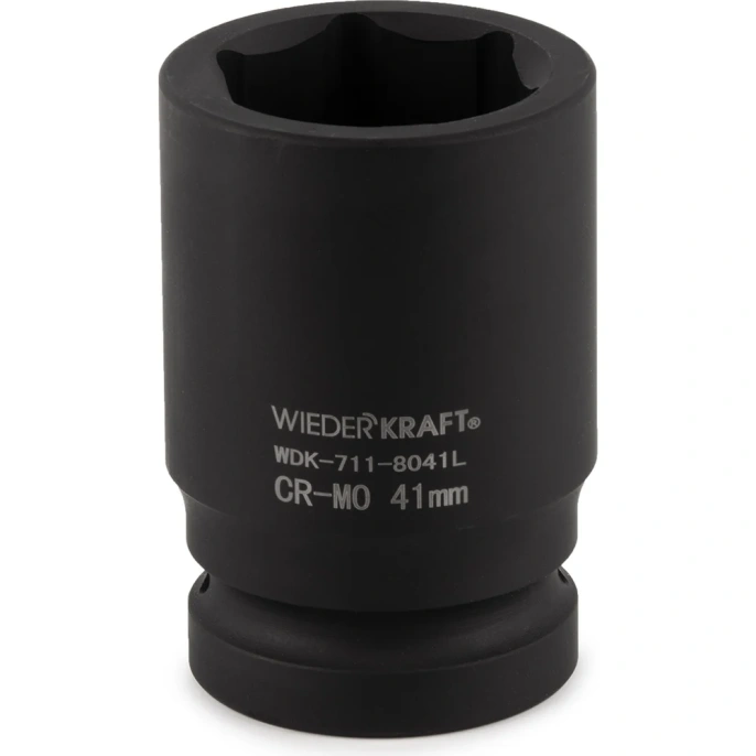 Головка торцевая ударная глубокая 6-гранная (41 мм; 1") WIEDERKRAFT WDK-711-8041L